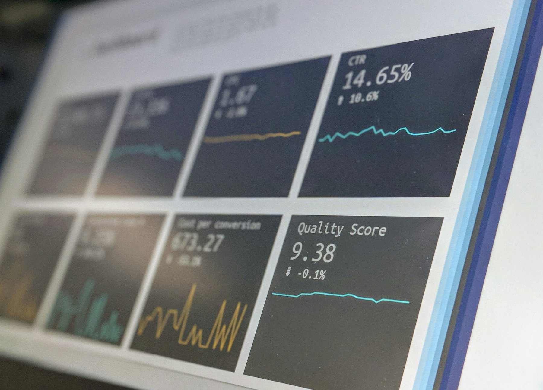 A wall of monitoring dashboards showing live charts and metrics.